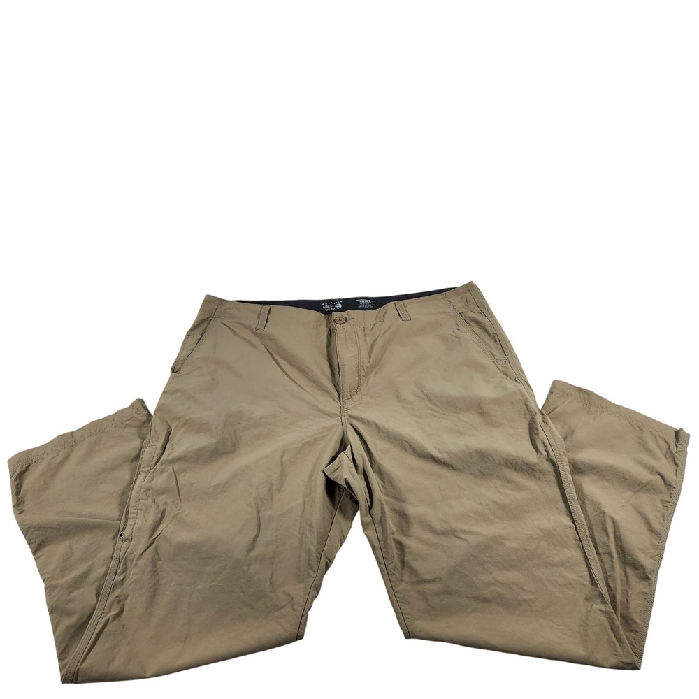 Mountain Hardwear Mens 40x30 Hiking Pants‎ Tan Khaki Lightweight Outdoor Utility